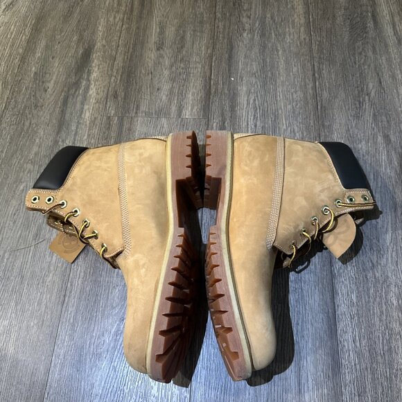 Men’s Timberland 6” Inch CLASSIC Premium BOOTS 10061 Wheat Nubuck NEW Size 12 main image 7